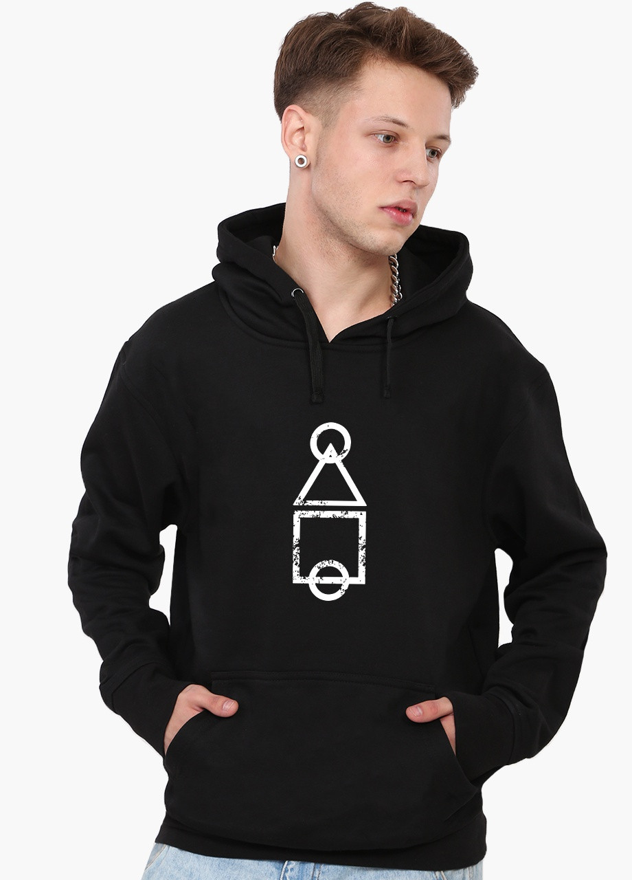 Худи мужской Игра в кальмара (Squid Game) (9225-3375) Черный MobiPrint (259519755)