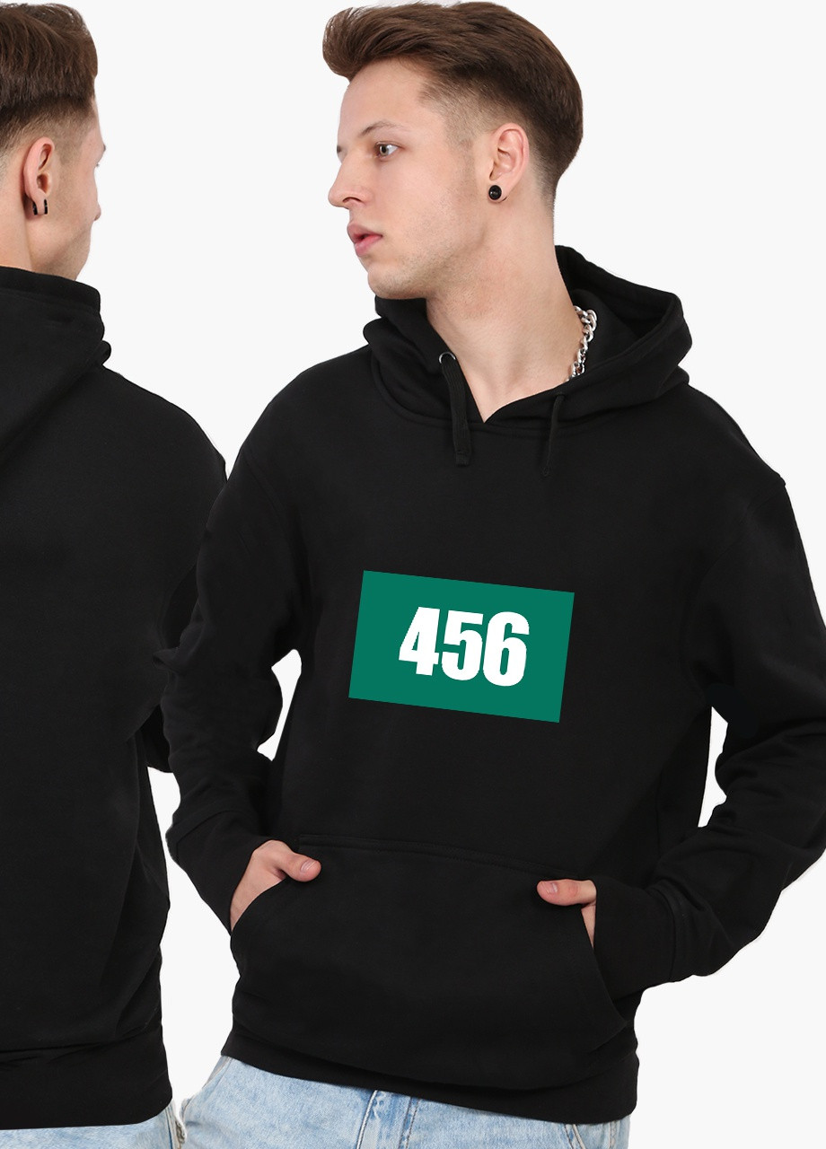 Худи мужской Номер 456 Ли Чжунг-Чжаэ Игра в кальмара (Squid Game) (9225-3362) Черный MobiPrint (259519774)