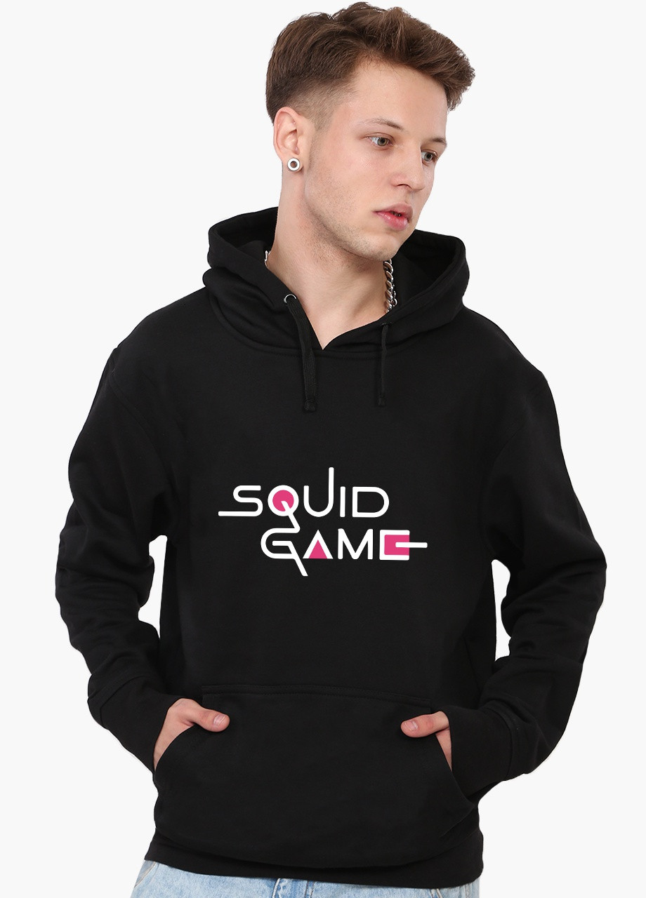 Худі чоловічий Гра в кальмара (Squid Game) (9225-3377) Чорний MobiPrint (259519732)