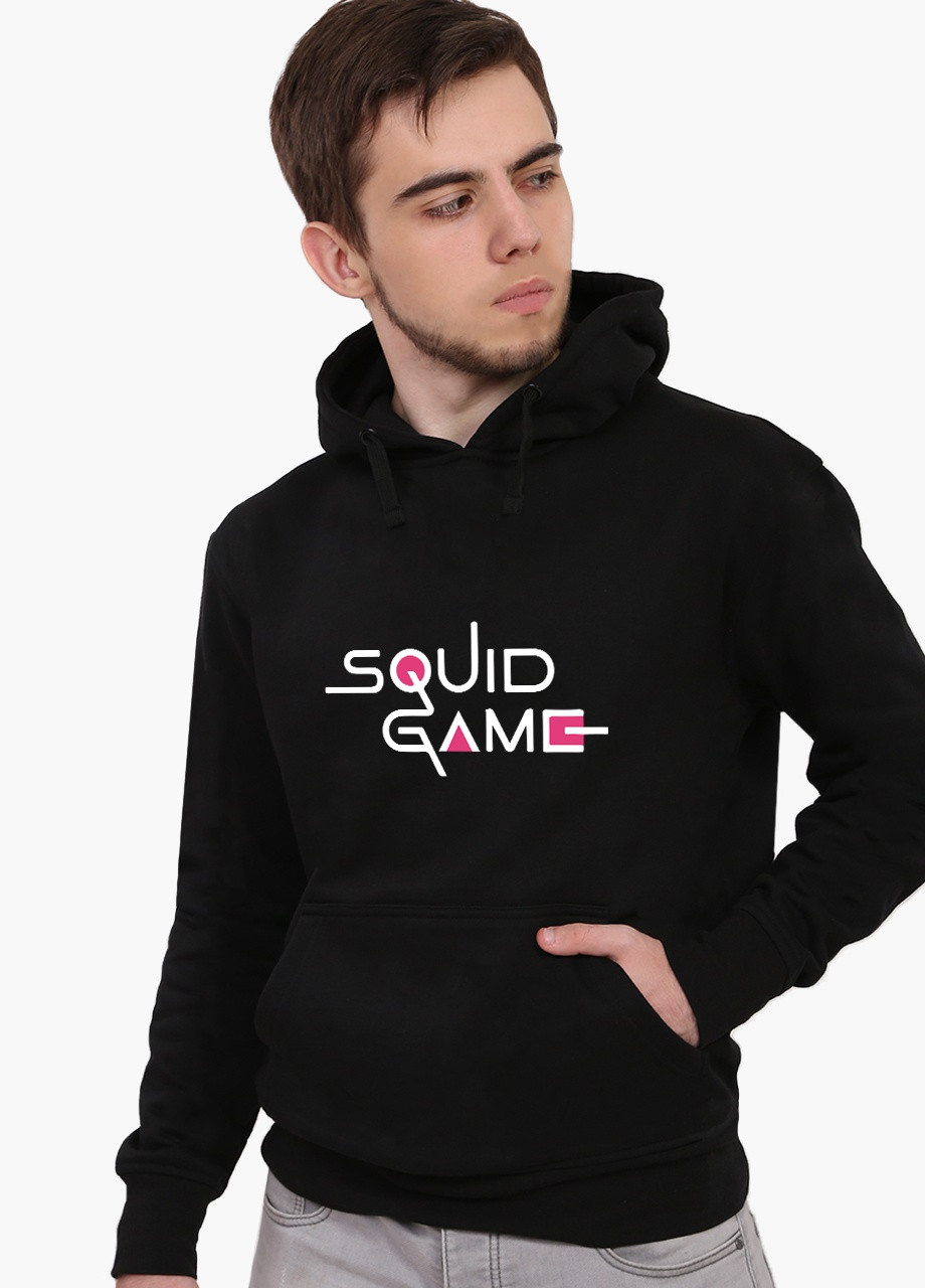 Худі чоловічий Гра в кальмара (Squid Game) (9225-3377) Чорний MobiPrint (259519732)