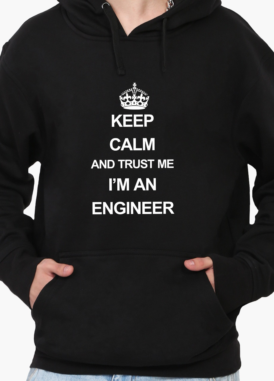 Худі чоловічий Keep Calm (9225-2008) Чорний MobiPrint (259519936)