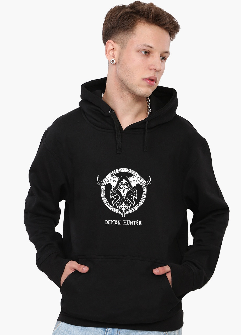Худі чоловічий Мисливець за демонами (9225-1994) Чорний MobiPrint (259519814)
