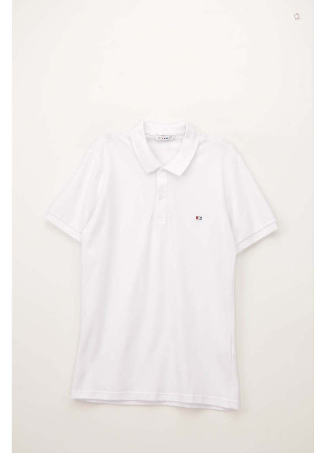 Белая футболка-поло для мужчин CLUB JU