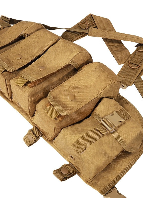 Нагрудна сумка VT-1071 розгрузка койот пісочна військова армійська на бронежилет No Brand (259506172)