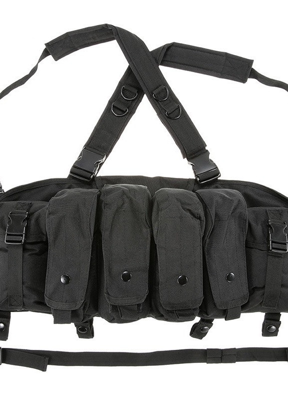 Нагрудная сумка VT-1071 разгрузка черная военная армейская на бронежилет No Brand (259506170)