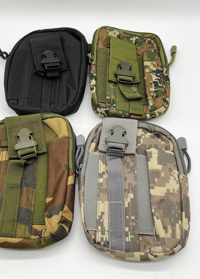 Подсумок органайзер военный MOLLE зеленый пиксель No Brand (259506188)