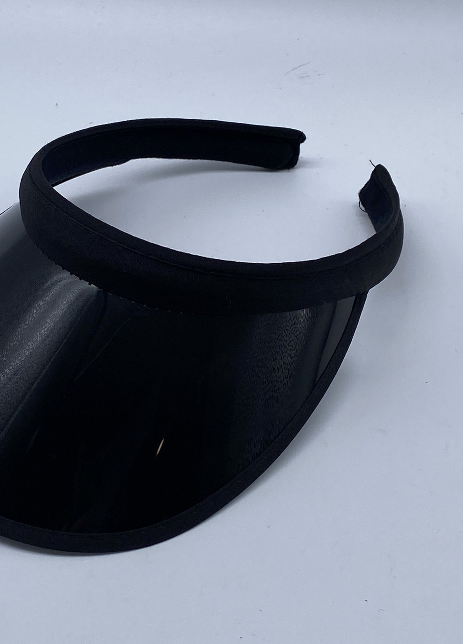 Жіночий пластиковий прозорий козирок чорний No Brand (259521252)