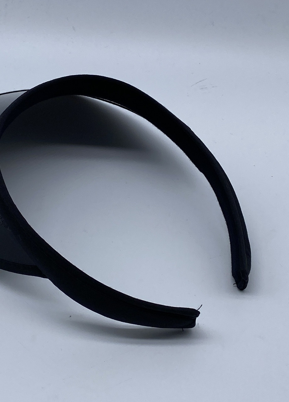 Жіночий пластиковий прозорий козирок чорний No Brand (259521252)