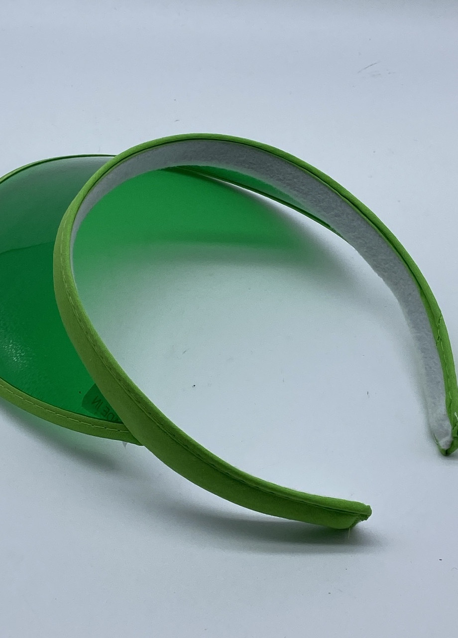 Женский пластиковый прозрачный козырёк зеленый No Brand (259521263)