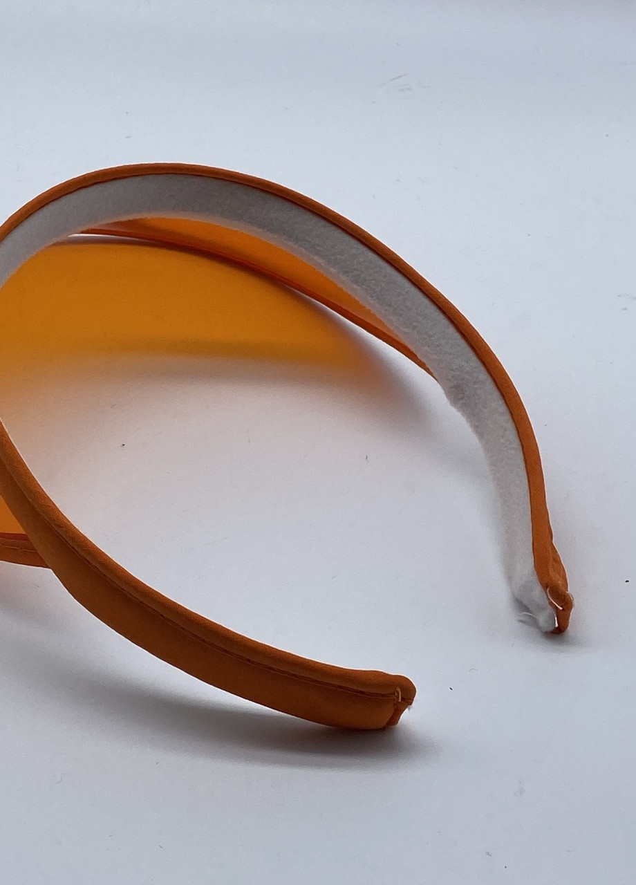 Жіночий пластиковий прозорий козирок помаранчевий No Brand (259521257)