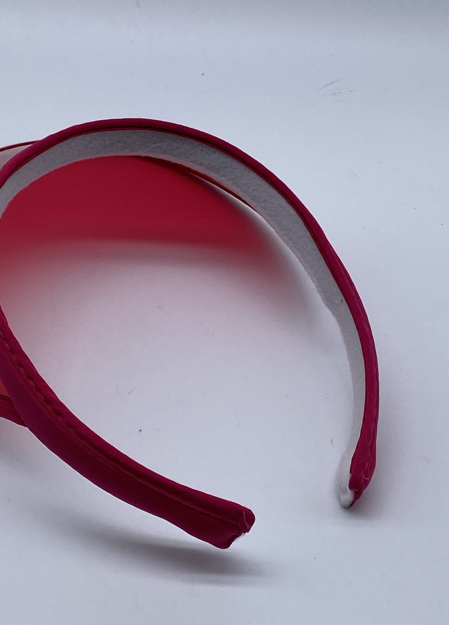Жіночий пластиковий прозорий козирок червоний малиновий No Brand (259521254)