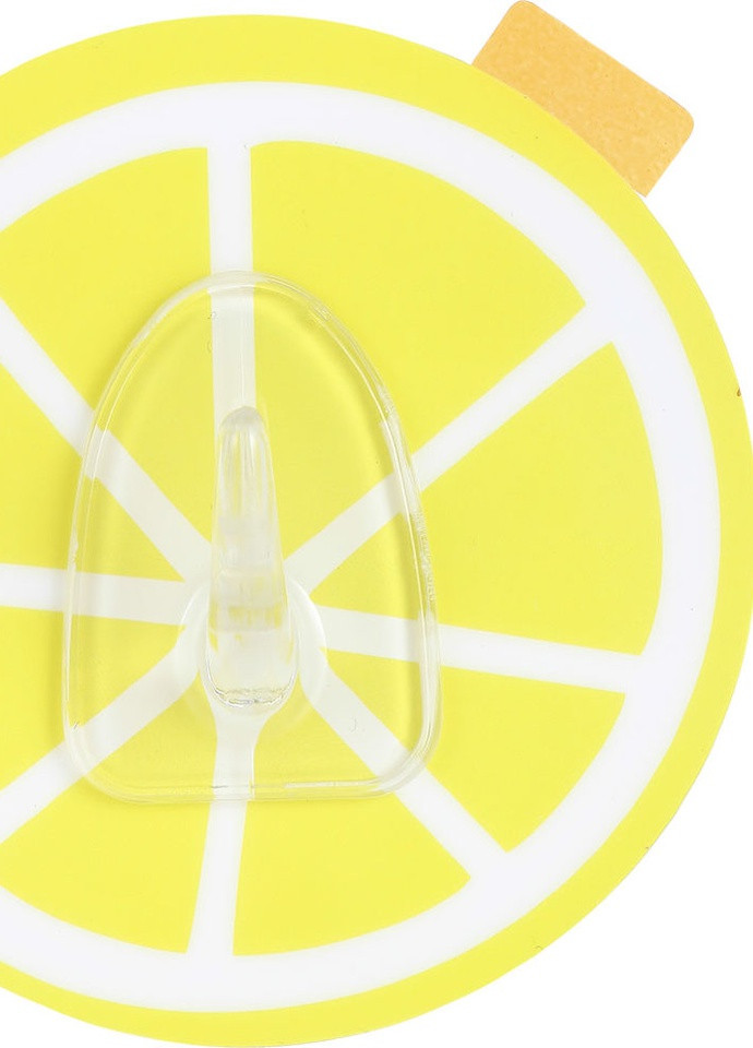 Одинарный пластиковый крючок Лимон, силиконовая основа, желтый Arino (259522605)