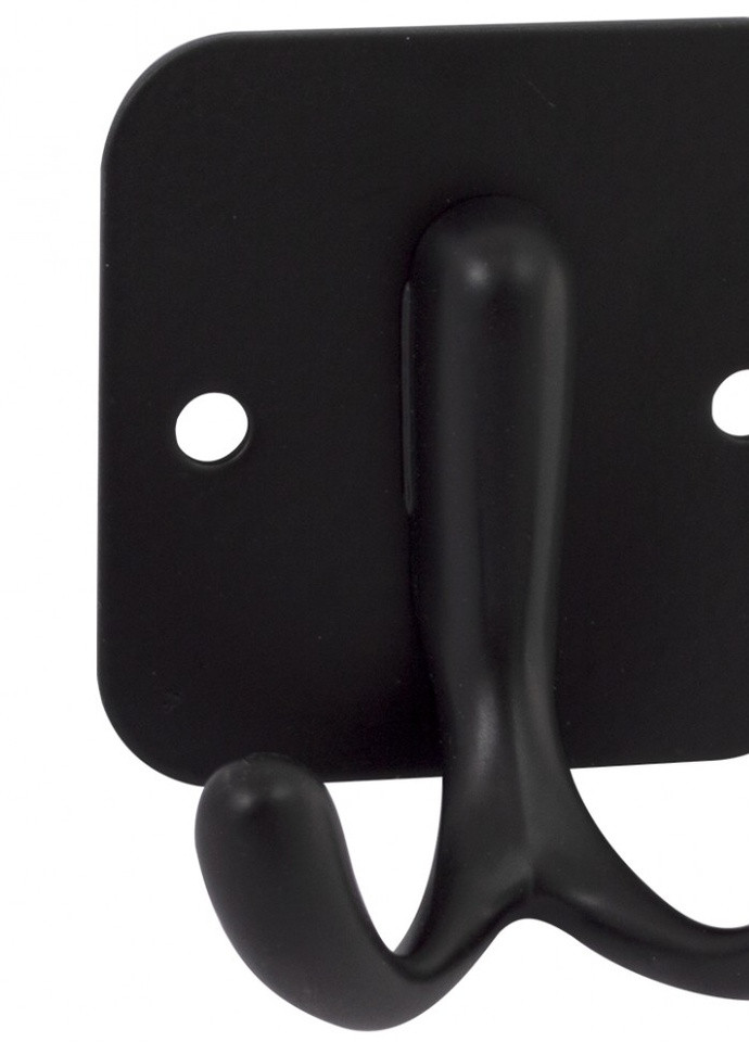 Крючок двойной Trento на квадратном основании, черный матовый Trento Design Studio (259522618)