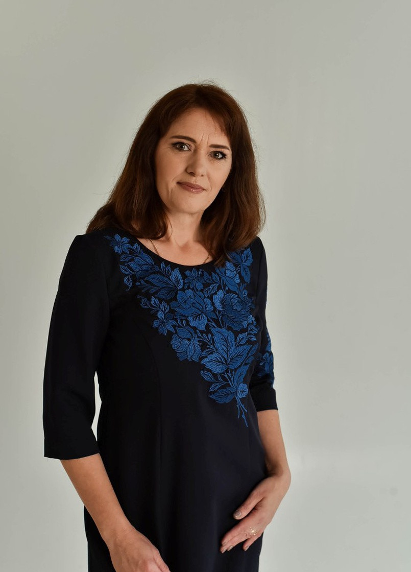 Темно-синя плаття Vyshyvanka вільна (259568020)