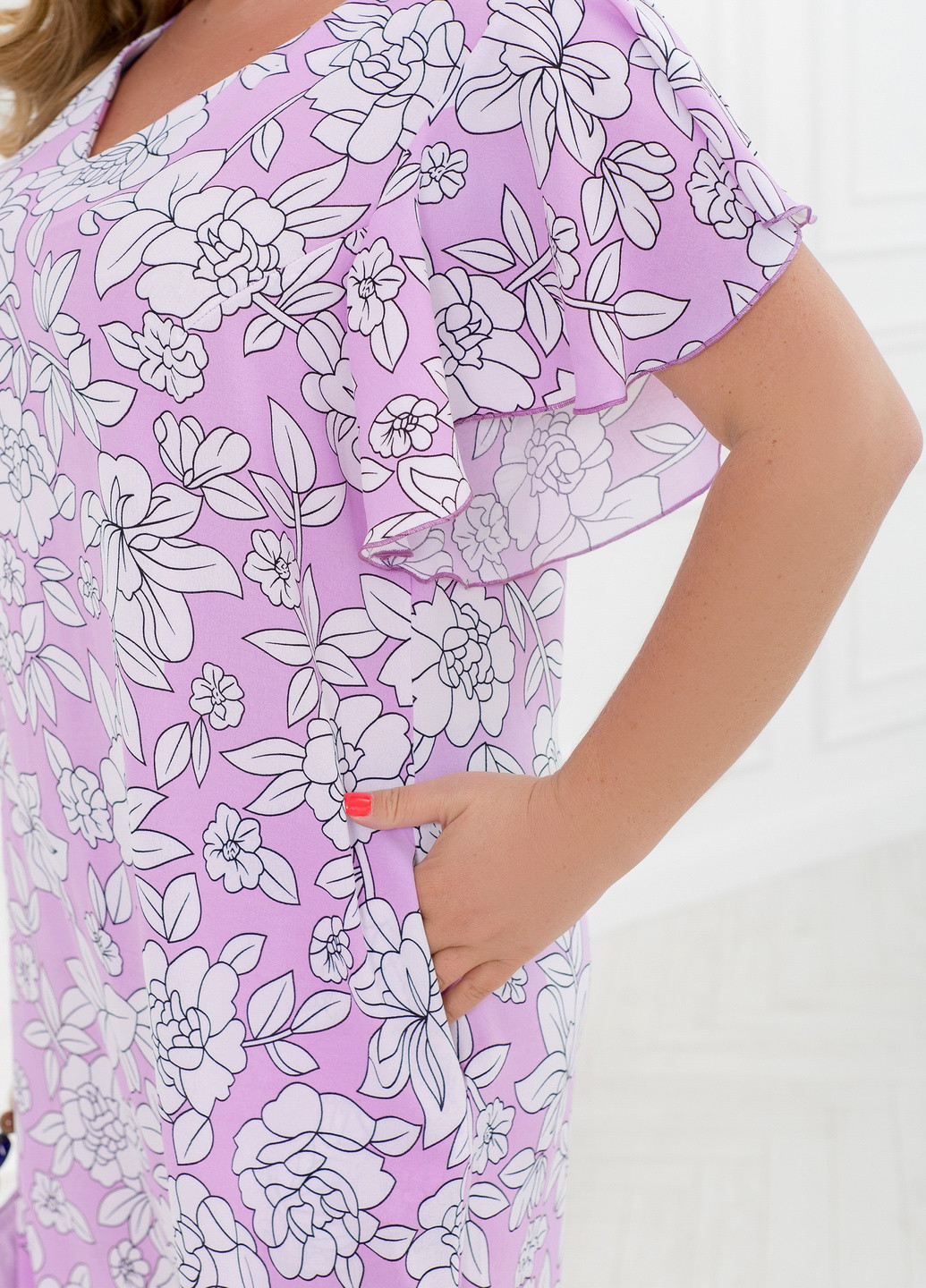 Бузкова кежуал сукня Minova з квітковим принтом