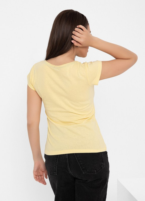 Жовта літня бавовняна жовта футболка з написом Magnet