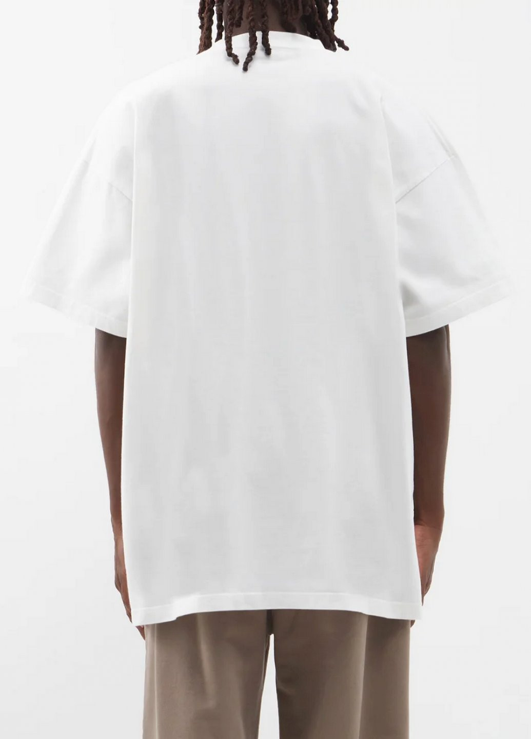 Біла футболка oversize чоловіча біла "весь простір, що залишився позаду з часом буде заповнено знову" Trace of Space