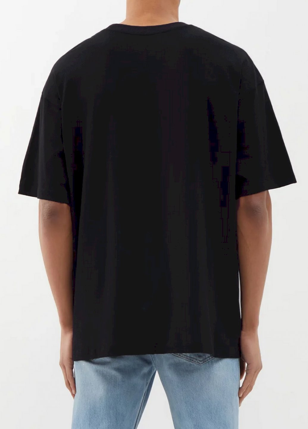 Чорна футболка oversize чоловіча чорна "fly in the sky" Trace of Space