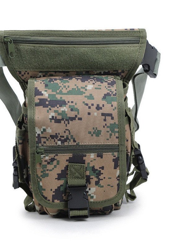 Тактическая сумка B05 на бедро военная сумка на ногу зеленая пиксель No Brand (259569377)