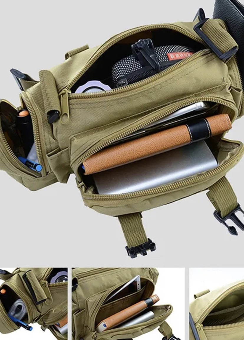 Поясная тактическая сумка военная B04 MOLLE через плечо молли серый пиксель No Brand (259569381)