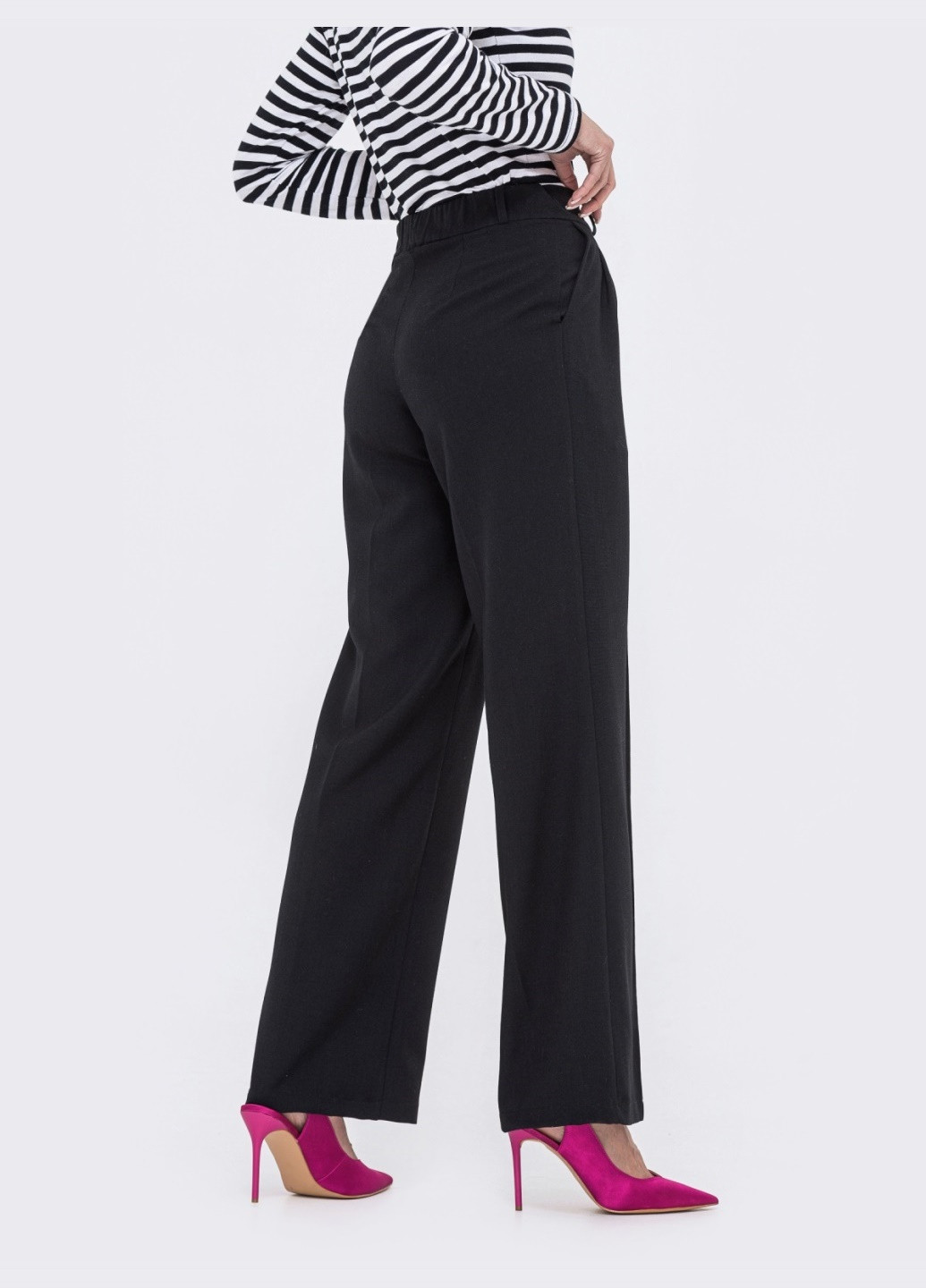 брюки-палаццо черного цвета в классическом стиле Dressa (259542924)