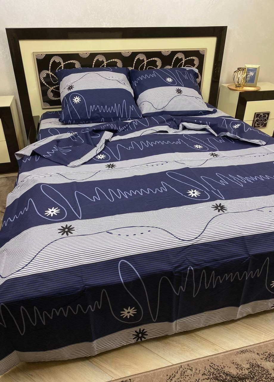 Комплект постельного белья Кардиограма семейный 215х150 см наволочки 2 шт. 70х70 см No Brand (259576596)