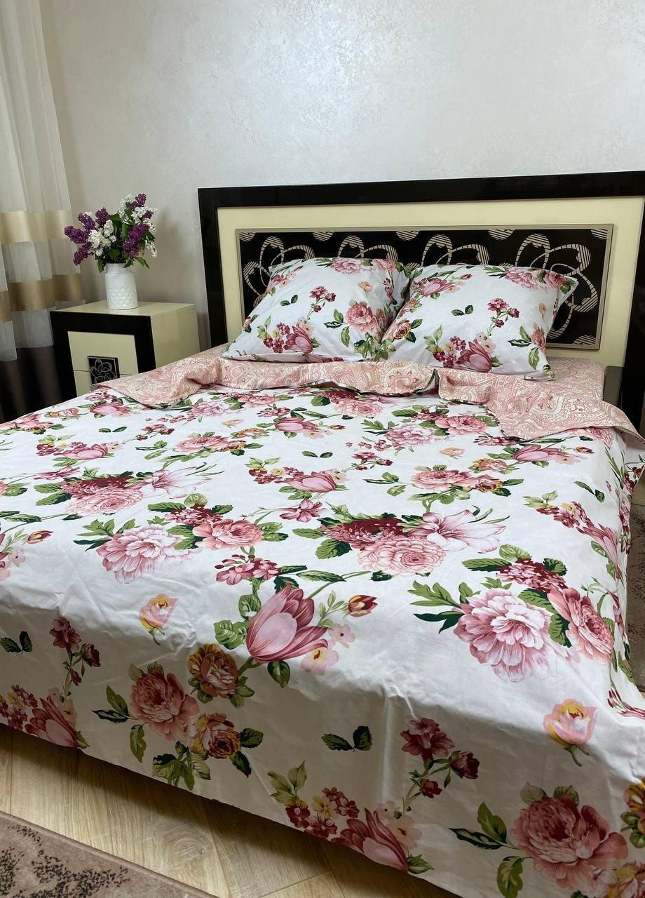 Комплект постельного белья Вилла роза семейный 215х150 см наволочки 2 шт. 70х70 см No Brand (259576586)