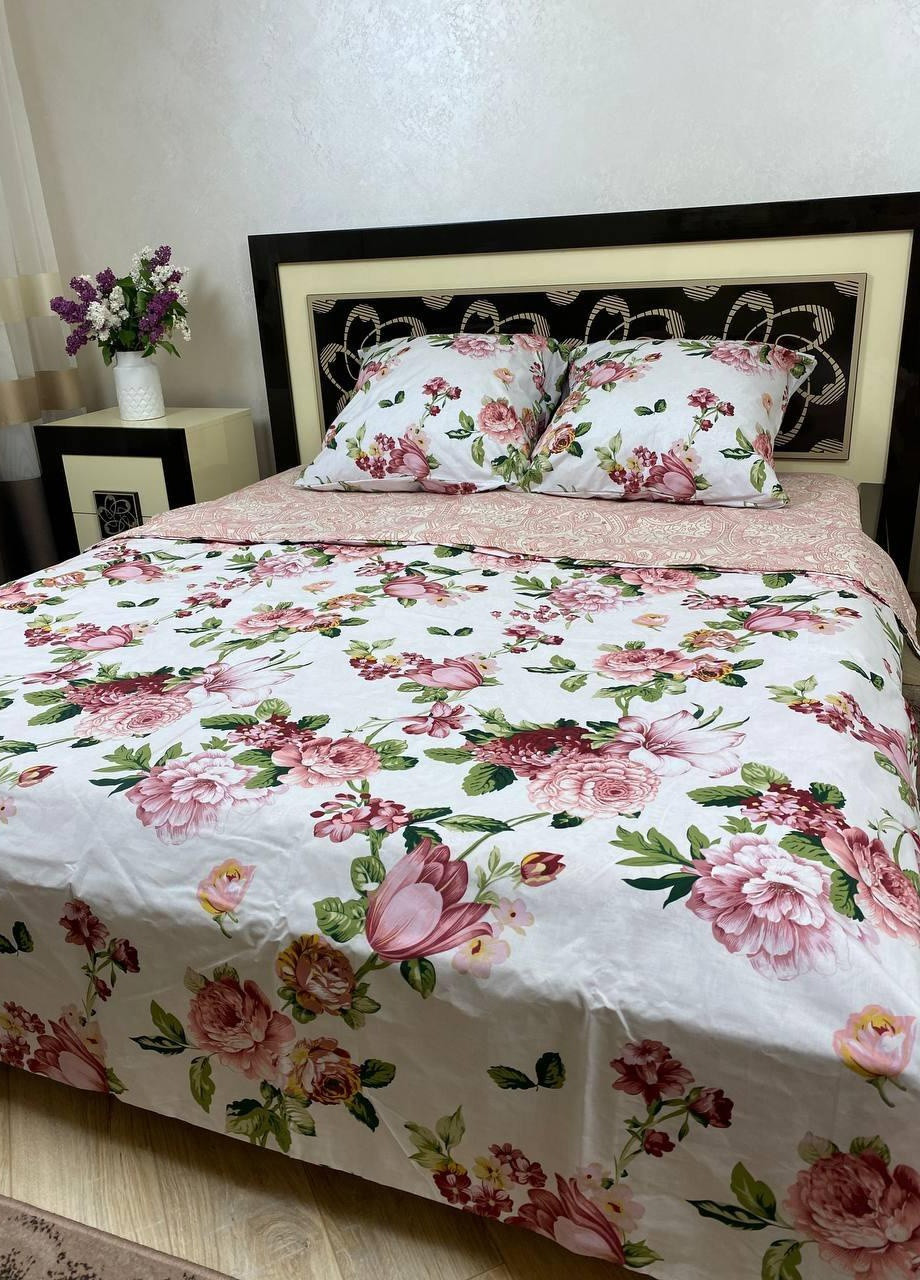 Комплект постельного белья Вилла роза семейный 215х150 см наволочки 2 шт. 70х70 см No Brand (259576586)
