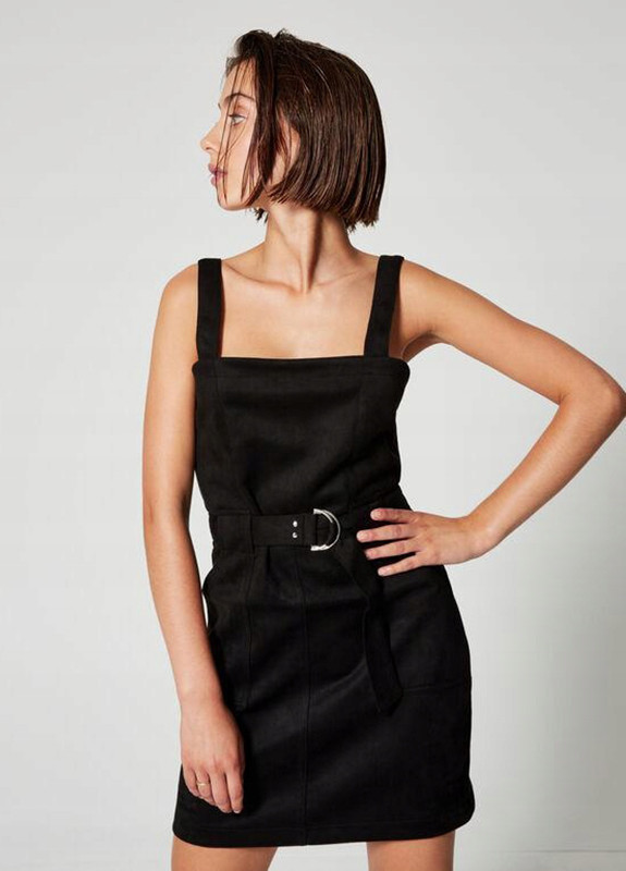 Чорна кежуал сукня з оксамитової тканини Jennyfer однотонна