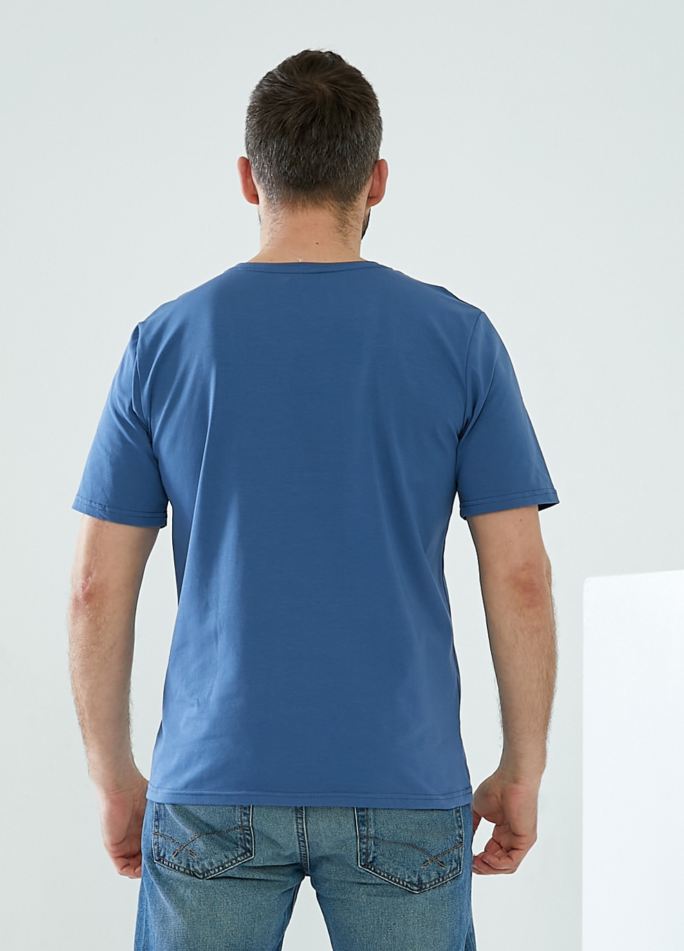 Синяя футболка из стрейч трикотажа Tailer