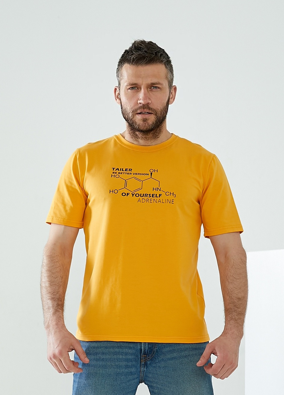 Желтая футболка из стрейч трикотажа Tailer
