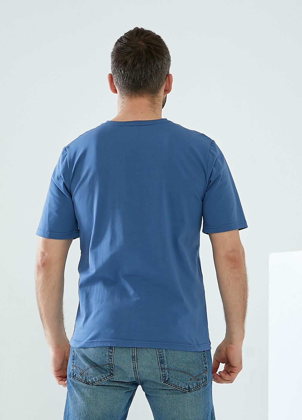 Синяя футболка из стрейч трикотажа Tailer