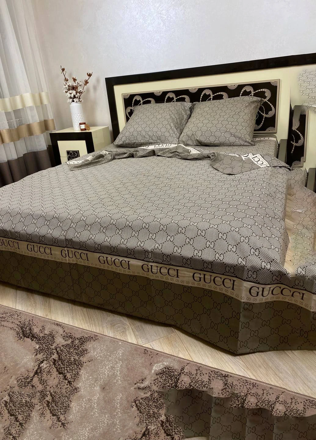 Постельное белье хлопковое Гучи Евро 200 x 220 No Brand (259771438)