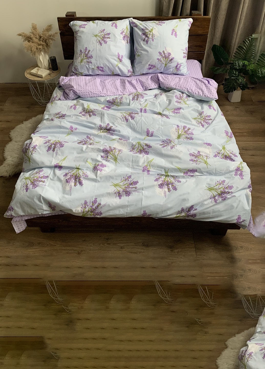 Постільна білизна бавовняна Лаванда Євро 200 x 220 No Brand (259771440)