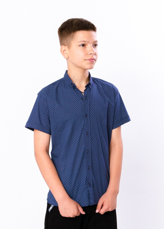 Сорочка для хлопчика (підліткова) Синій (43362-v21) No Brand (259579402)