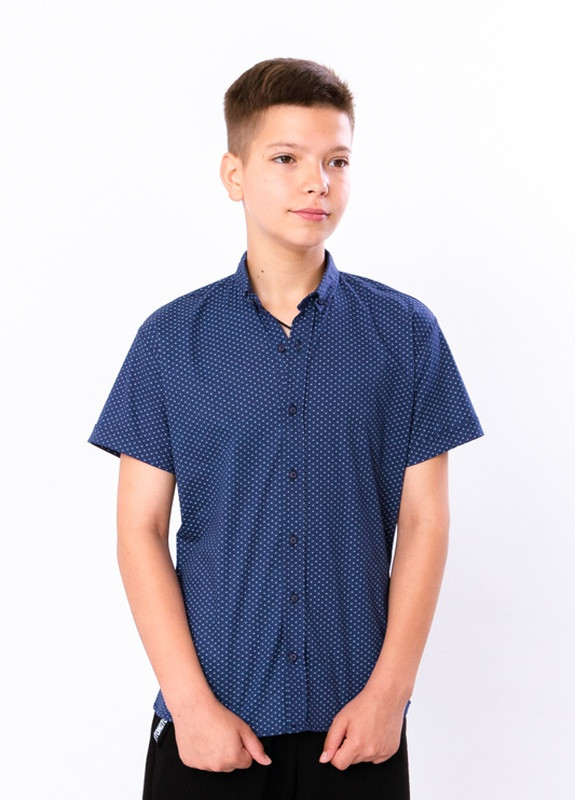 Сорочка для хлопчика (підліткова) Синій (43362-v21) No Brand (259579402)