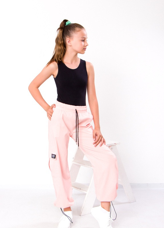 Штани карго для дівчинки (підліткові) Рожевий (43372-v5) No Brand (259579401)