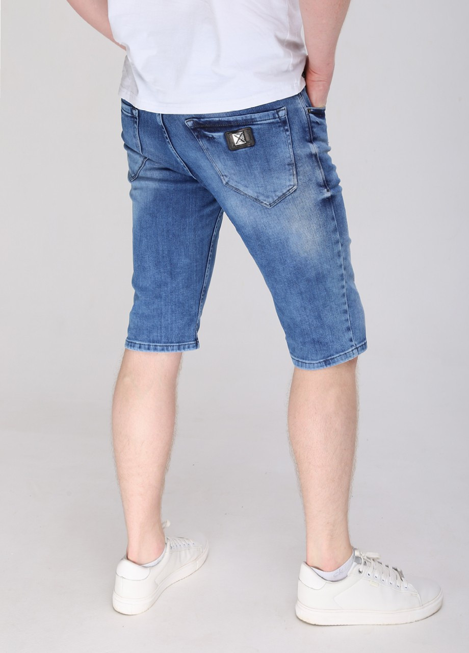 Шорты мужские синие джинсовые тертые со стрейчем ARCHILES (259578688)