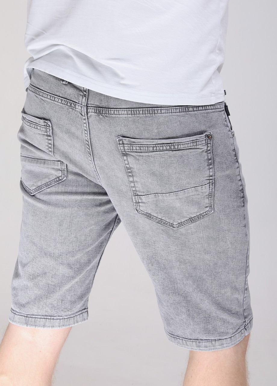 Шорти чоловічі джинсові світло-сірі зі стрейчем JEANSclub (259578698)