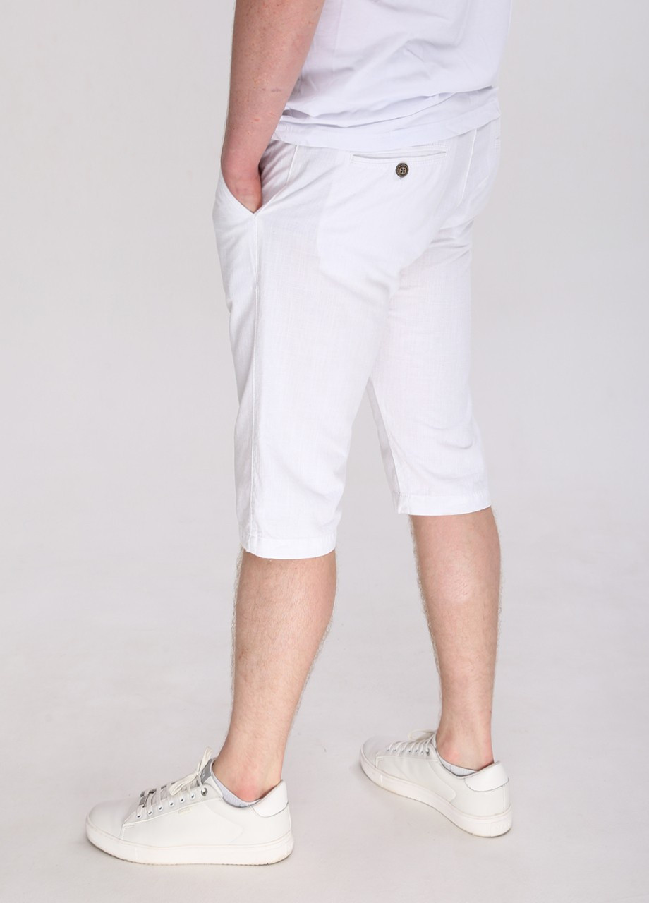 Шорти чоловічі білі бавовняні тонкі на резинці Wise (259578702)