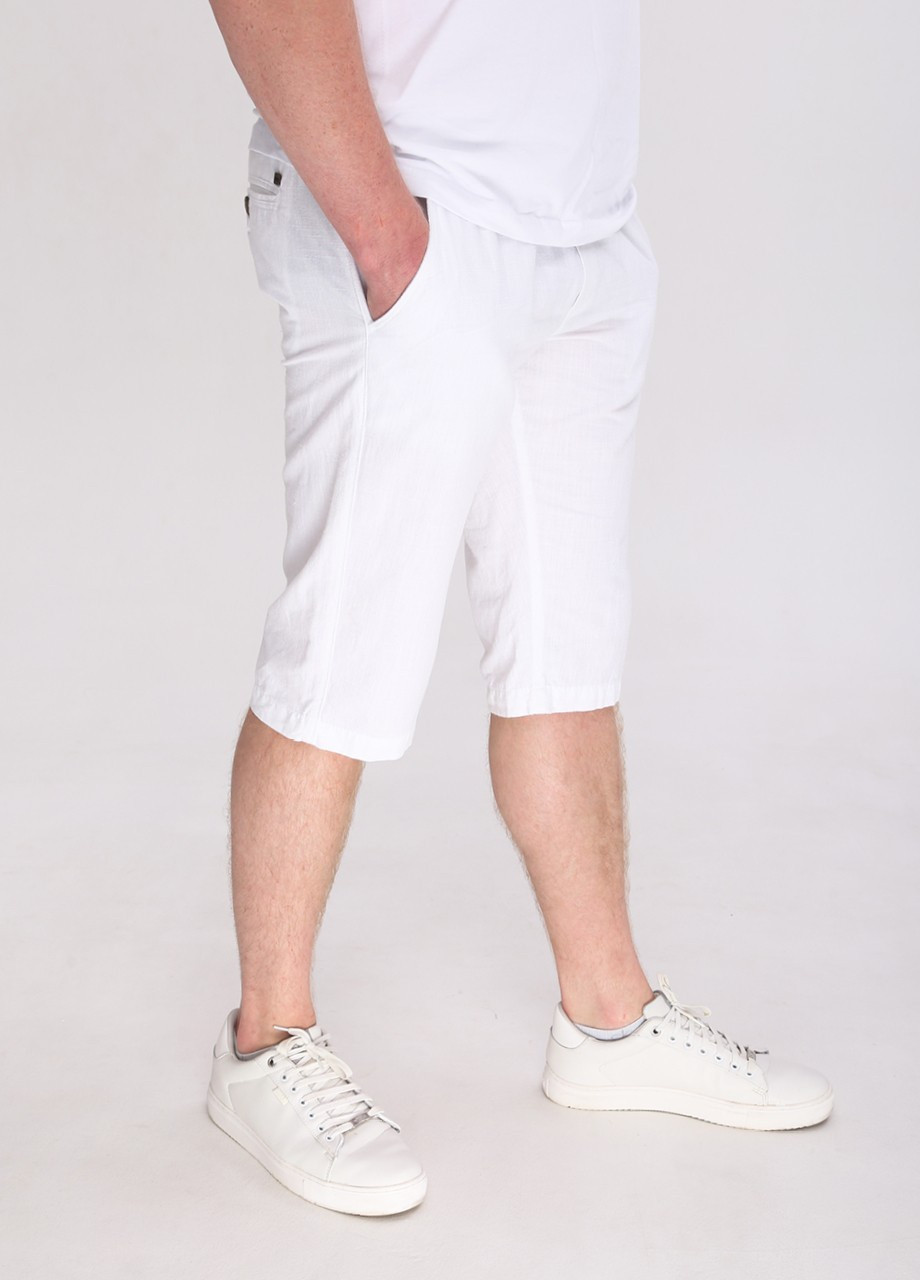 Шорти чоловічі білі бавовняні тонкі на резинці Wise (259578702)