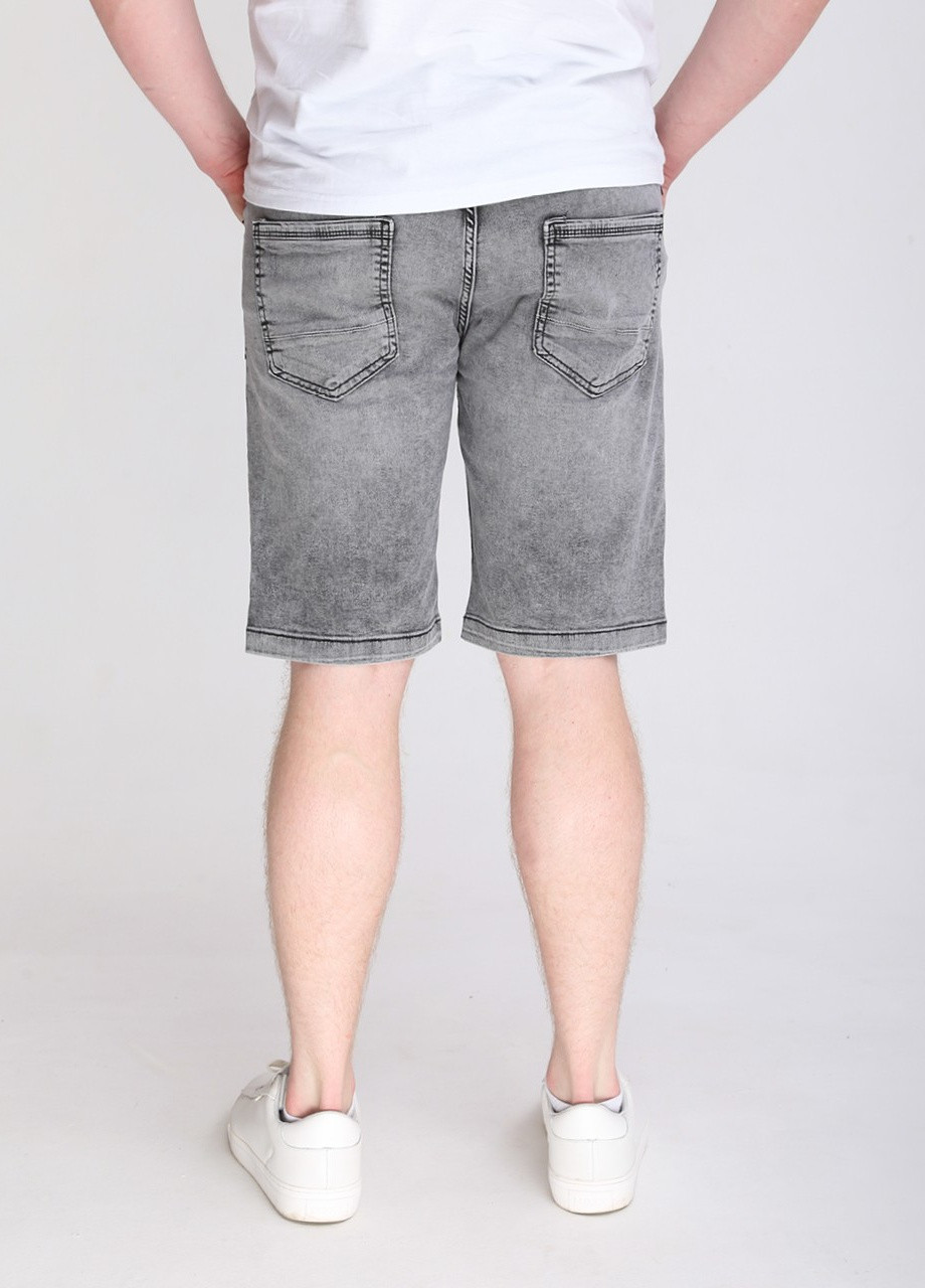 Шорты мужские серые джинсовые со стрейчем вареные JEANSclub (259578693)