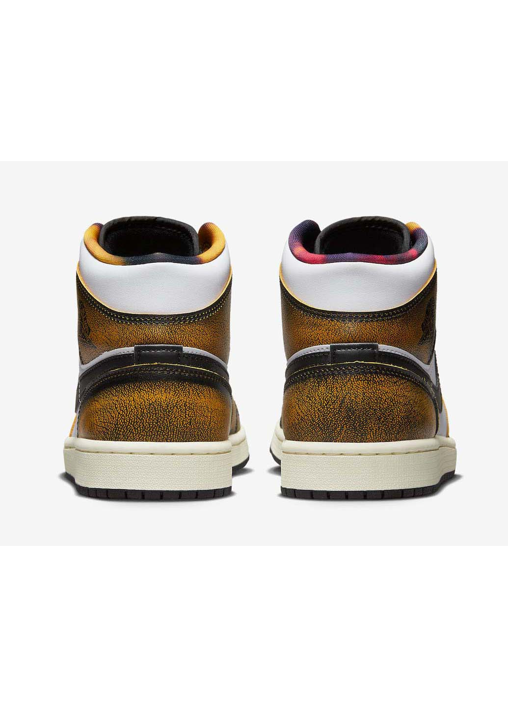 Черно-белые демисезонные кроссовки 1 mid “wear away” Jordan