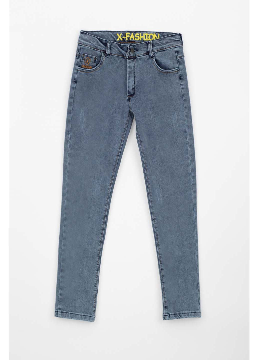 Голубые демисезонные джинсы Adk