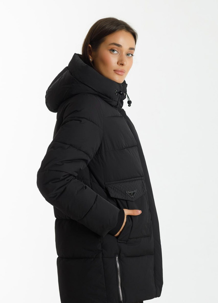 Черная зимняя куртка зимняя автоледи Damader