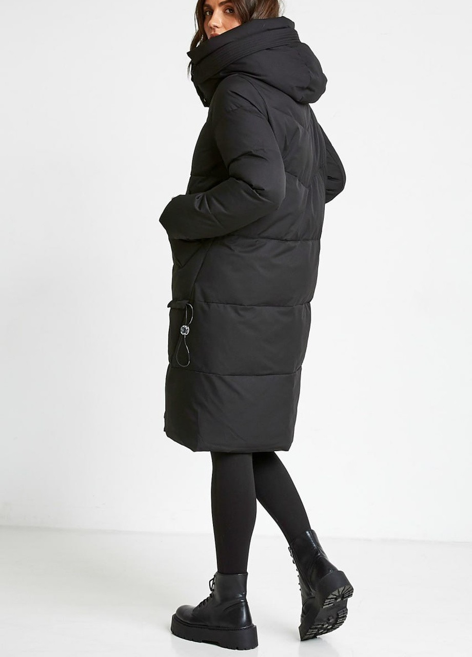 Черная зимняя парка зимняя женская Fodarlloy