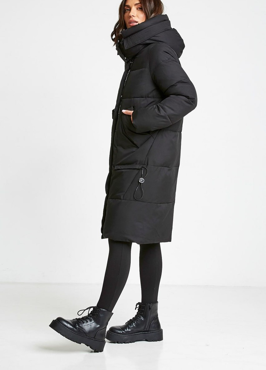 Черная зимняя парка зимняя женская Fodarlloy