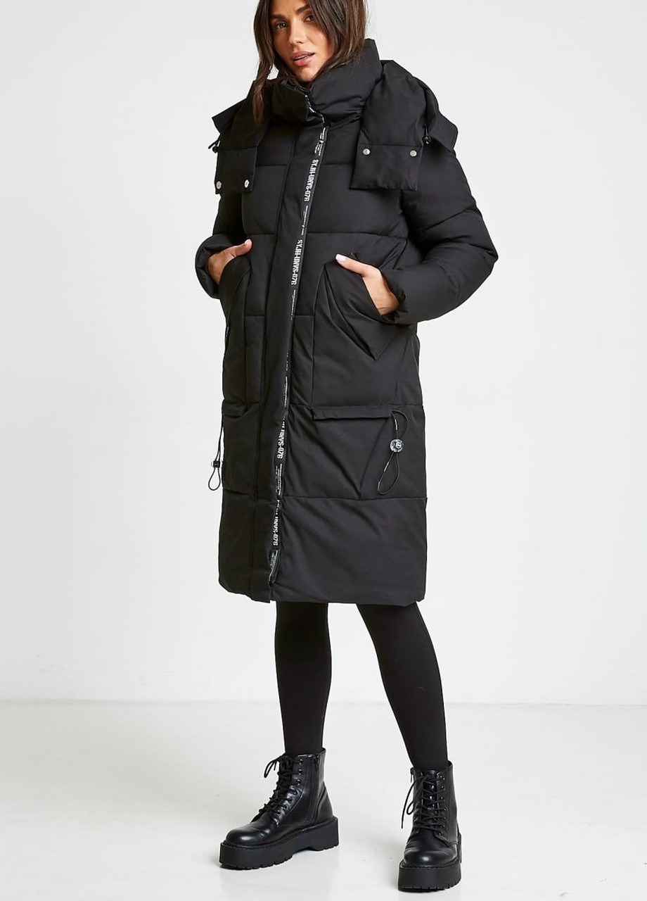 Черная зимняя парка зимняя женская Fodarlloy