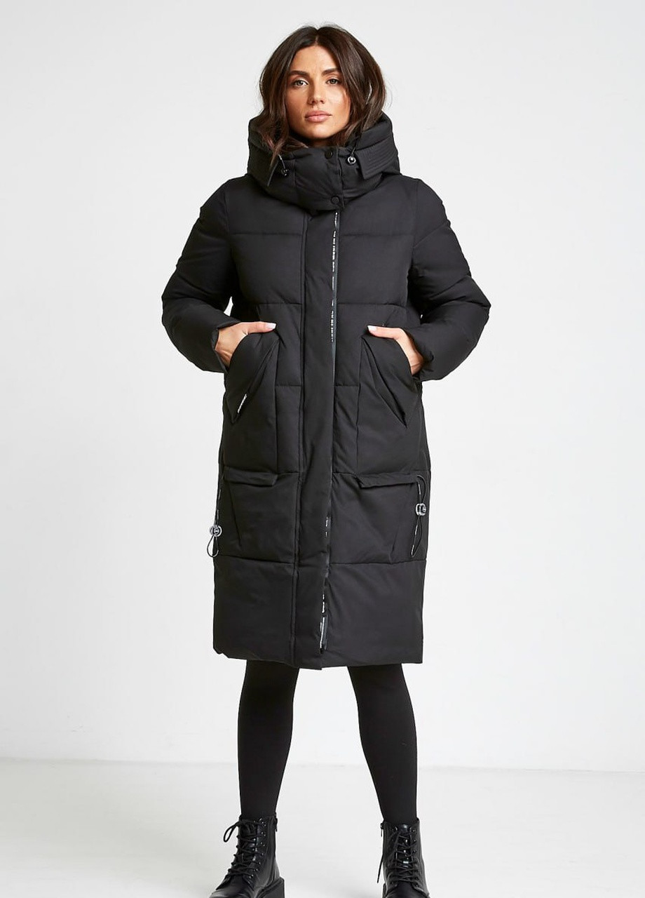 Черная зимняя парка зимняя женская Fodarlloy