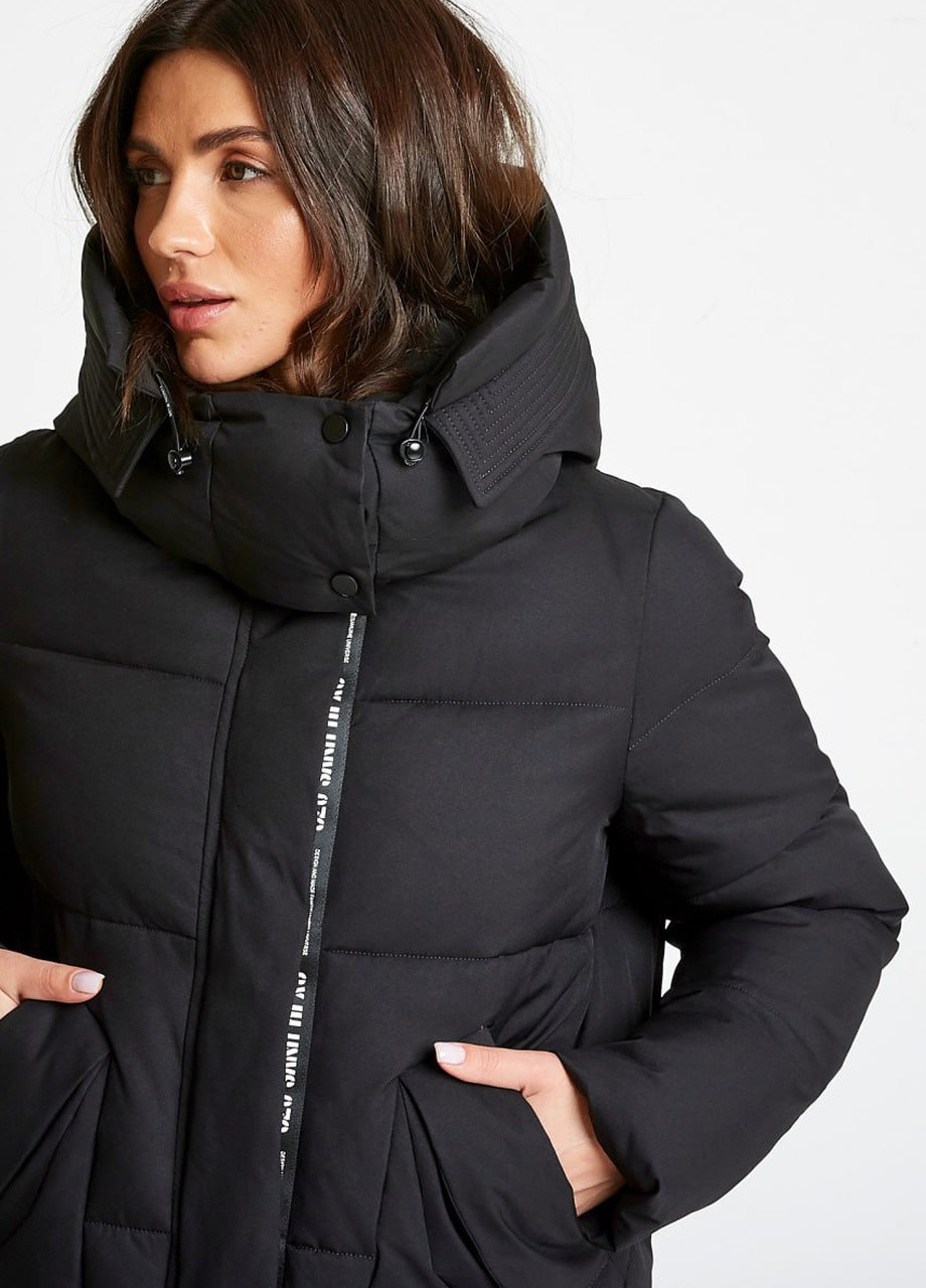 Черная зимняя парка зимняя женская Fodarlloy